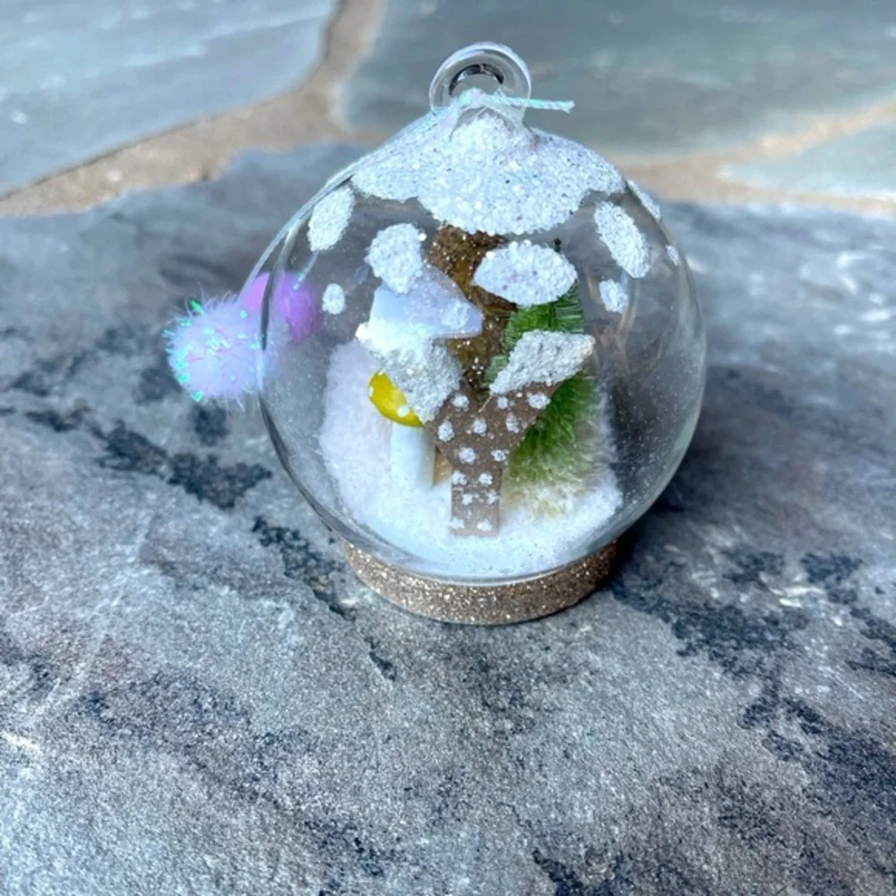 Monogram Snow Globe Ornament-Y